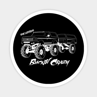 Buckin Crazy Bronco - White Print Magnet